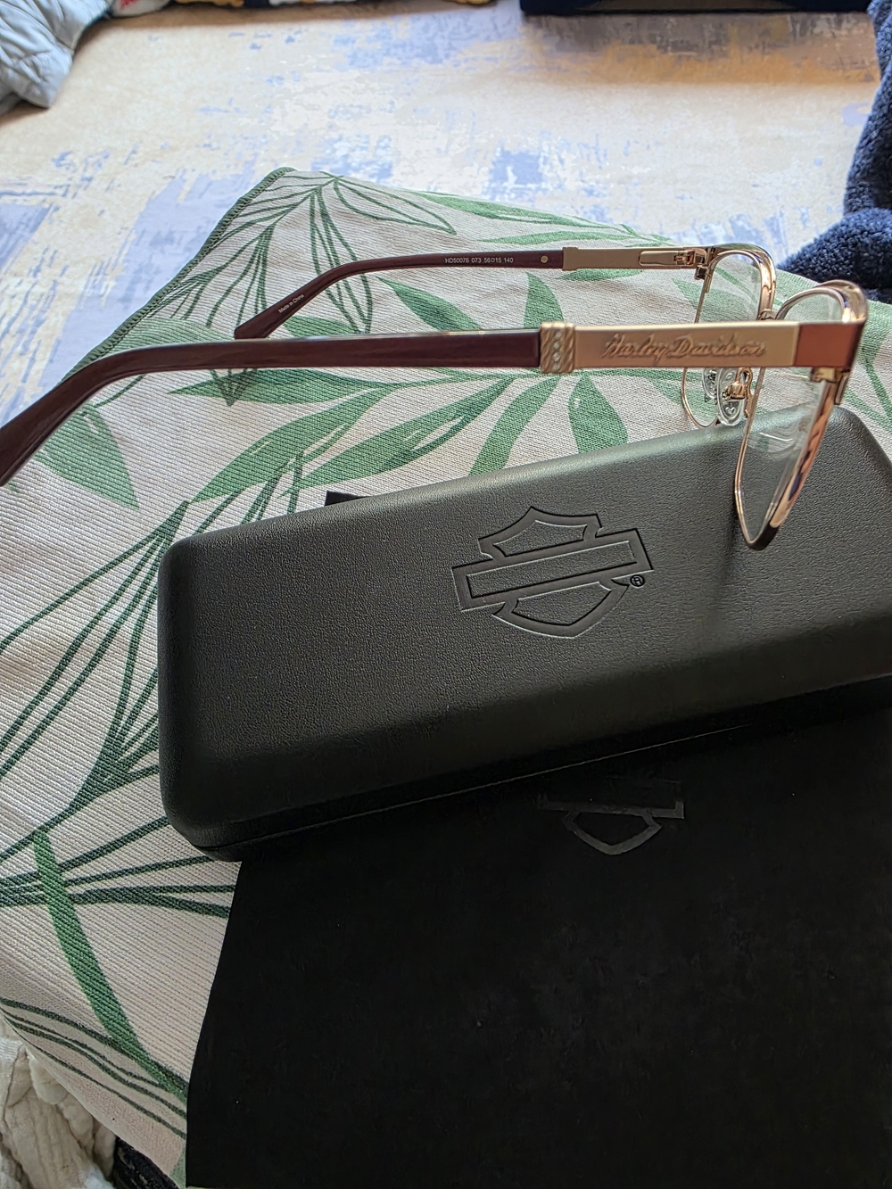 Harley-Davidson HD50076 073 Eyeglasses 56-15-140 Pink Gold RX Frames NEW - Picture 10 of 12
